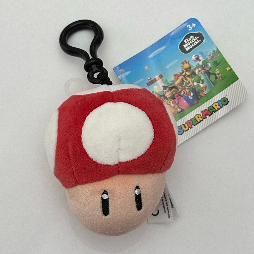 Club Mocchi Mocchi Super Mario Mushroom Plush Clip-on Nintendo TOMY 2026